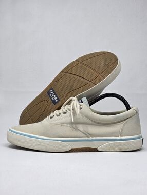 Sperry Striper II CVO Men's Size 8.5 White Canvas Top Sider Sneaker Pre-owned